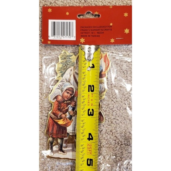 Vintage Made in Taiwan Christmas Santa Ornaments Sealed in Packages #6 - Picture 10 of 13